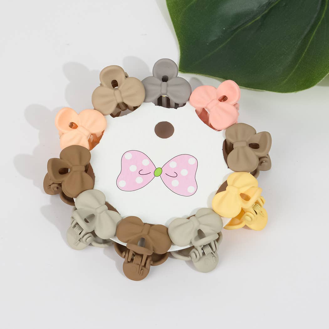 SoapElenGlen - Wholesale Hair Clip - Kids - Lovely Daisy and Bow Tie Tiny Hair Claw Clips0