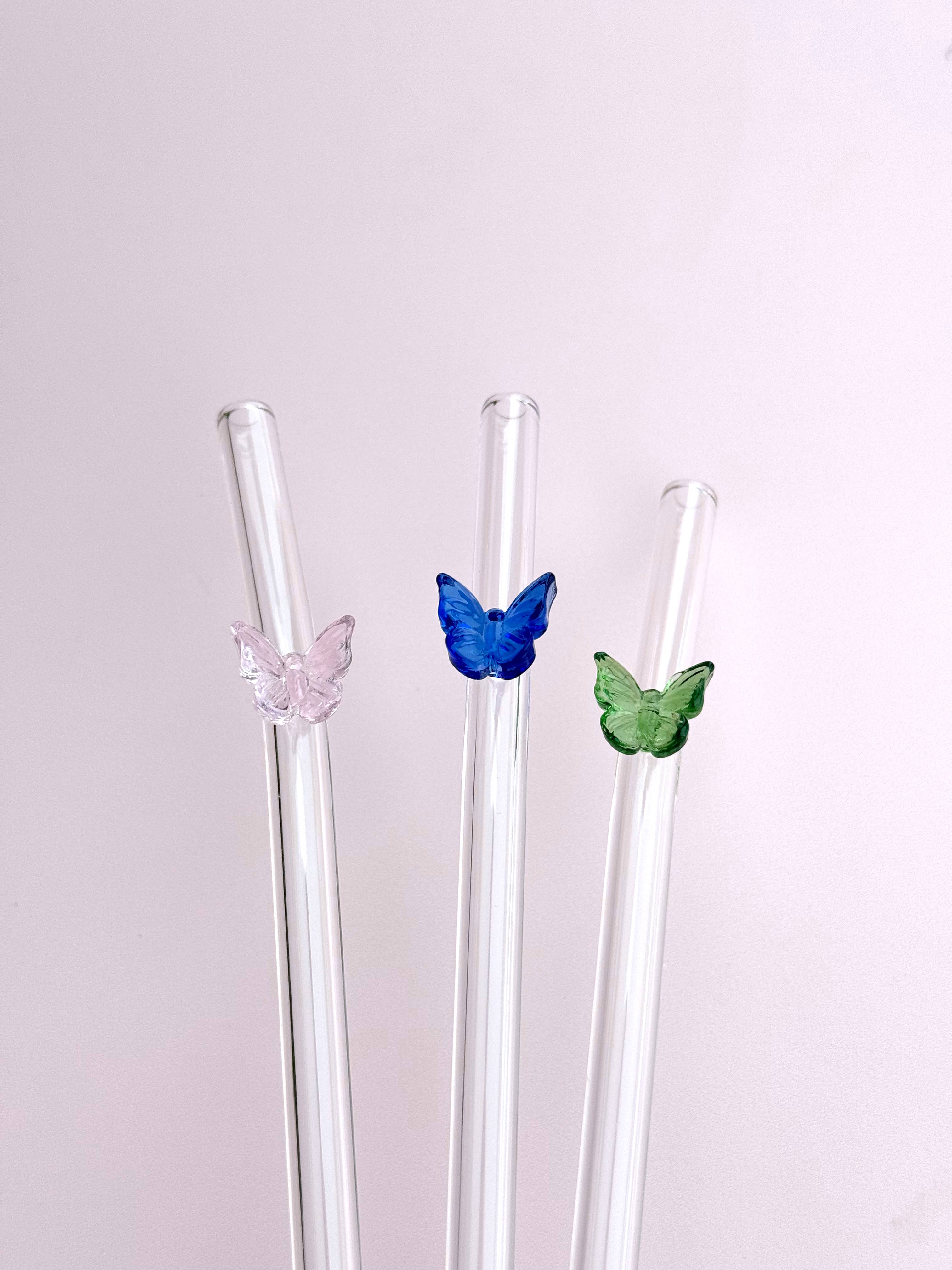 Golden Hour Designs - Wholesale Drinking Straw - Butterfly Glass Straws - Whimsy, Accessories, Cutesy6