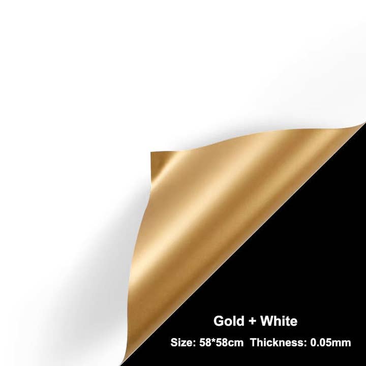 Elegant Design Supply – Engroshandel Indpakningspapir – Dobbeltsidet guld vandtæt blomsterindpakningspapir (20 ark/taske)12