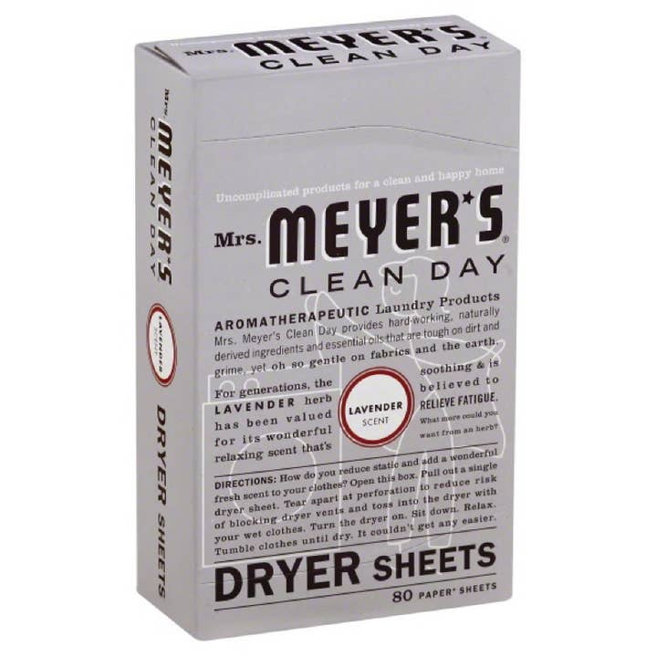 KeHE Distributors, LLC - Wholesale Room & Linen Spray - Mrs Meyers Lavender Scent Dryer Sheets, 80 Pc