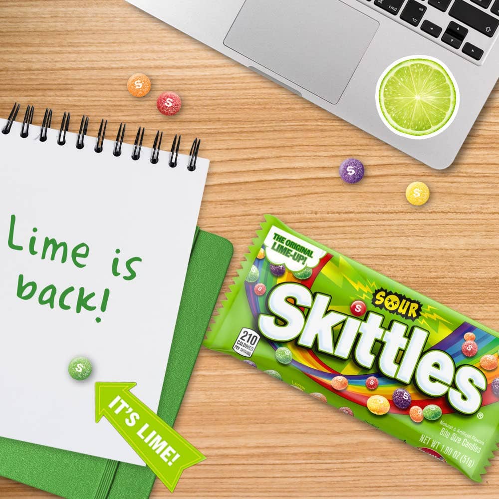 Horizon Top Market - Wholesale Cotton Candy - SKITTLES Sour Chewy Candy Bulk Pack, 1.8 oz x 243