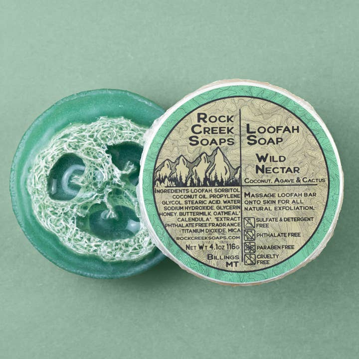 Rock Creek Soaps - Wholesale Loofah - Wild Nectar Loofah Soap | Coconut, Vanilla & Citrus
