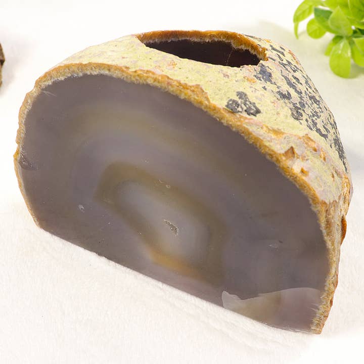 Suporte Vela ÁGate Natural - Suporte Agate Tea Light por atacado de Natures Artifacts Inc