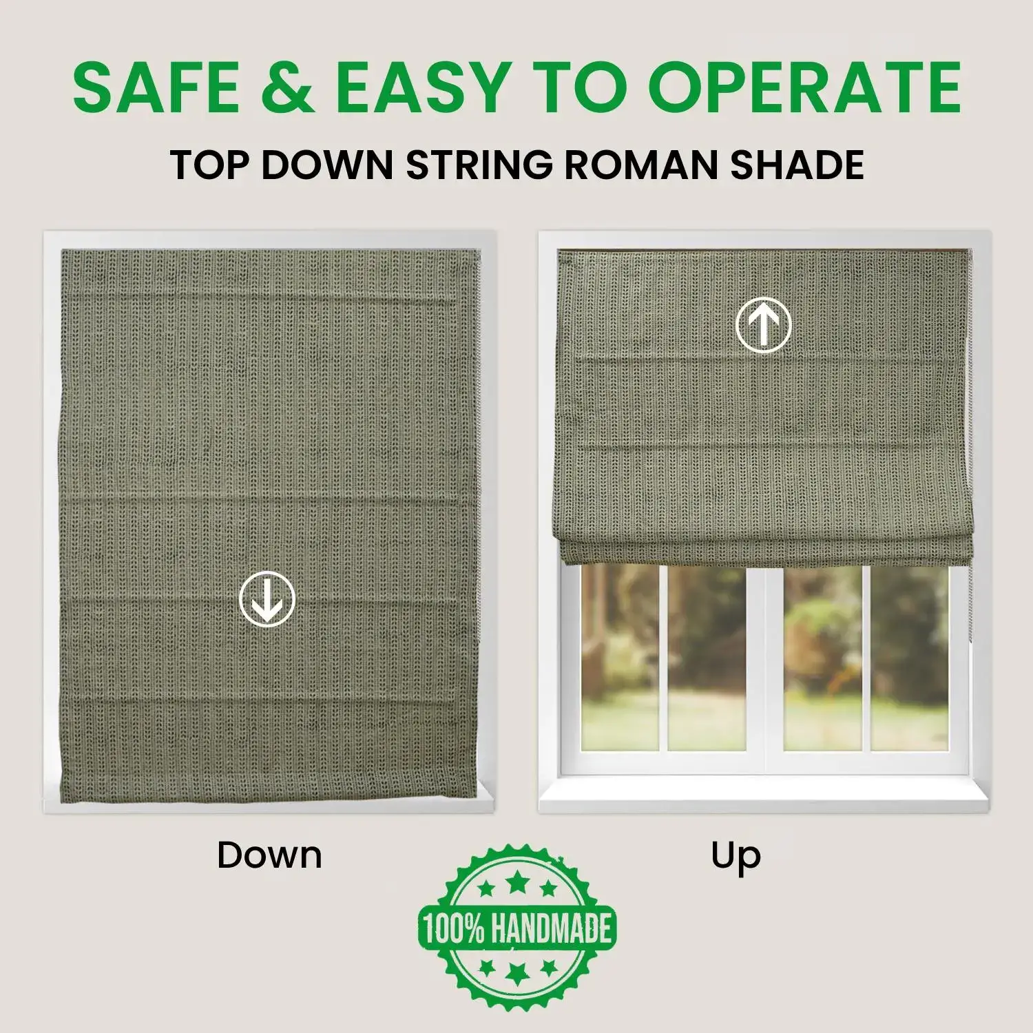 Fabdivine – Engroshandel Persienner – Håndlavet bloktryk tyk linned romersk gardin - Ratanbel3