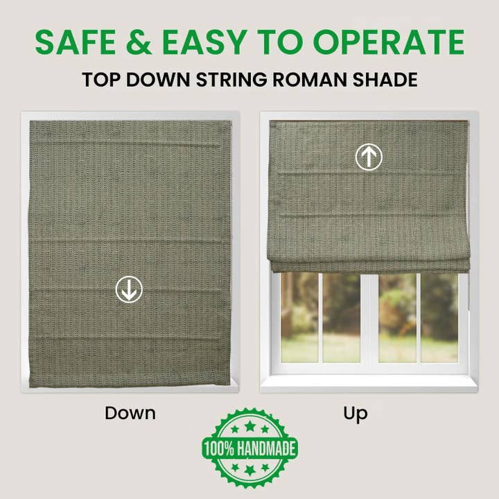 Fabdivine - Wholesale Blinds - Handcrafted Block Print Thick Linen Roman Curtain- Ratanbel3