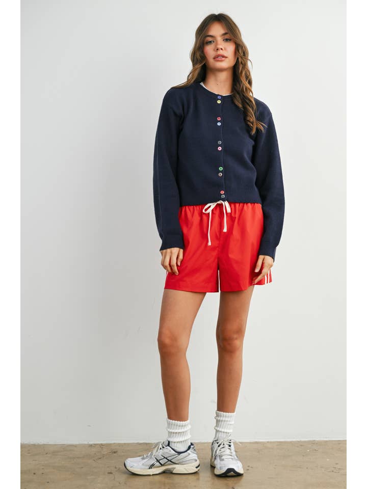 BUTTERMELON - Wholesale Cardigan - Women's - Long Sleeve Buttoned Cropped Cardigan - BMC790640