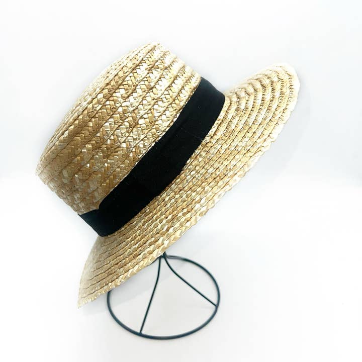 LINETA - Wholesale Straw Hat - Unisex - JLM-1 Boater Hat "Raffia Style" in Woven Paper with3