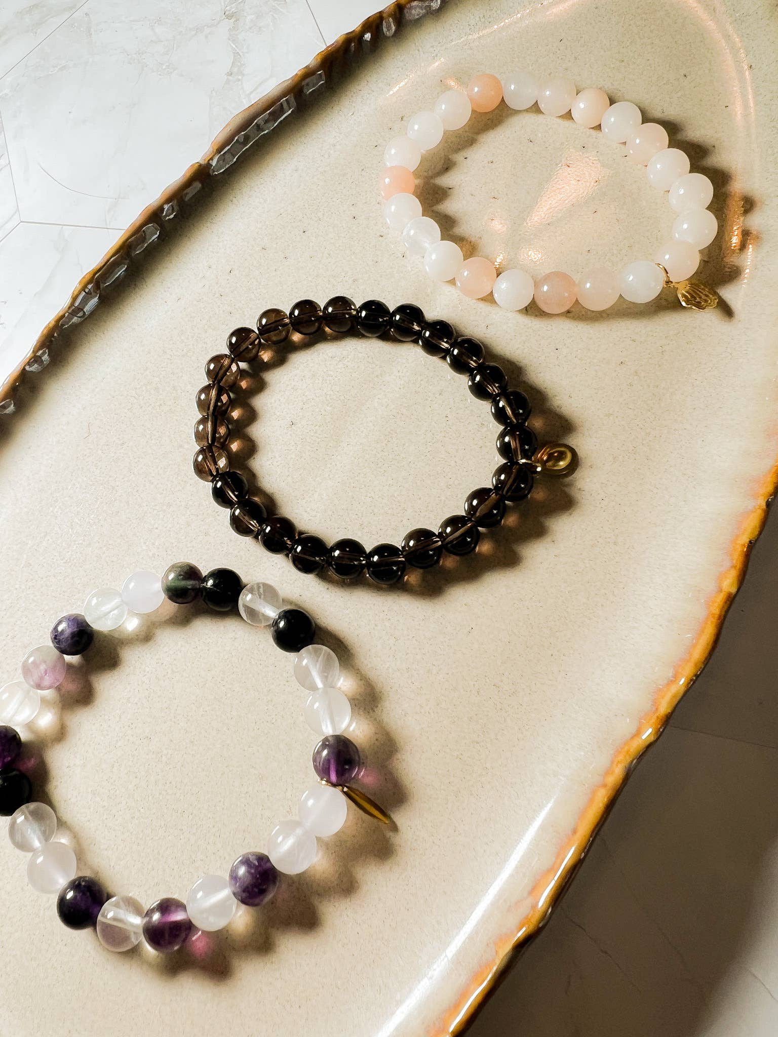 Santore Jewelry Company - Wholesale Beaded Bracelet - Mala: Pink Aventurine Beaded Bracelet2