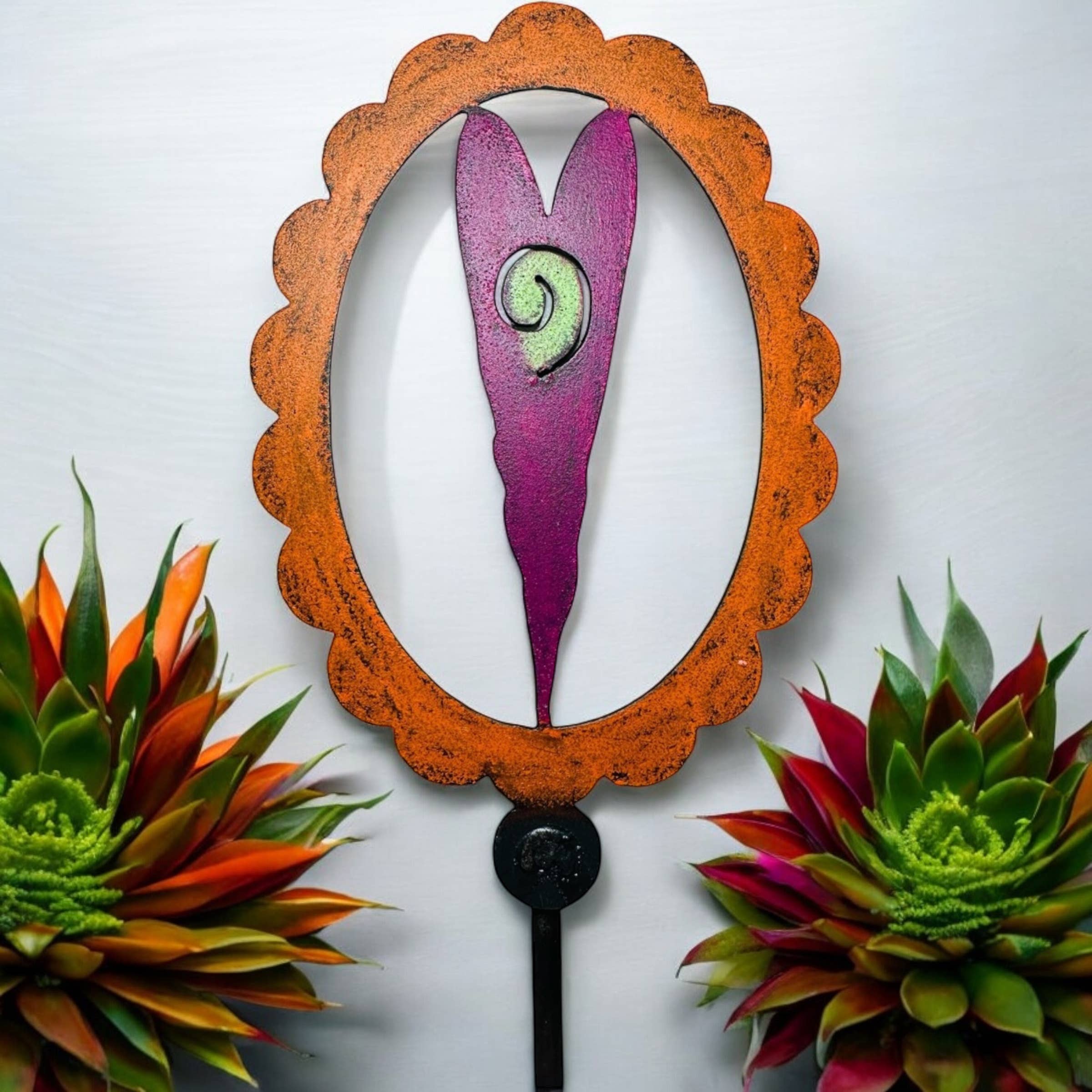 Whimsies – wholesale Garden/lawn stake – Metal Heart garden Stake patio lawn decor romantic heart 0