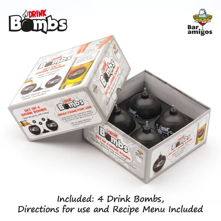 Wholesale Gifts Tomorrow - Wholesale Drinking Glass/Cup - Set Of 4 Black Cocktail Jager Bomb Drink Shots Mixers3