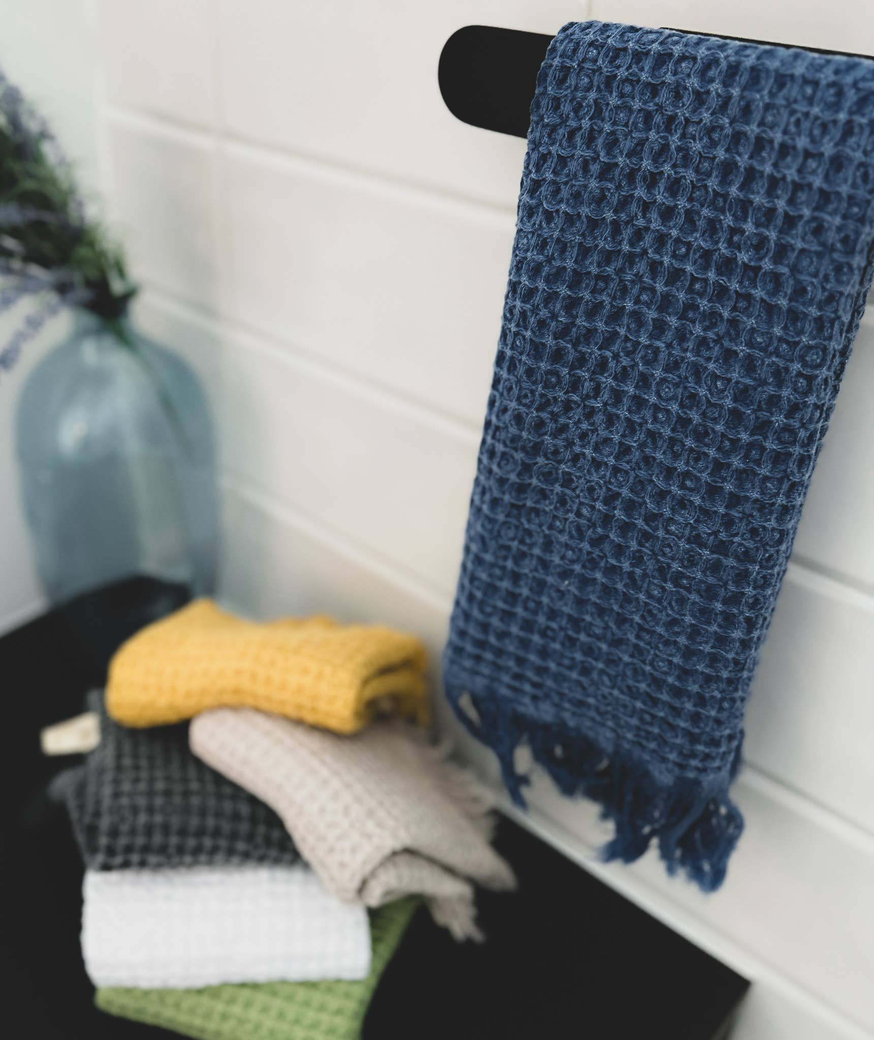 My Kitchen Linens - Wholesale Hand Towel - Set of 2 Waffle Towels for Bathroom2