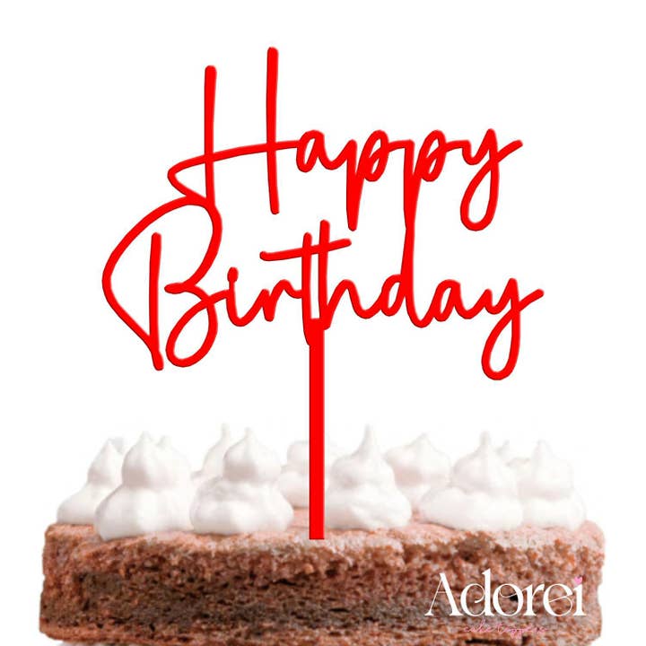 Adorei - Wholesale Taart/cupcaketopper - Gefeliciteerd Acryl Taart Topper