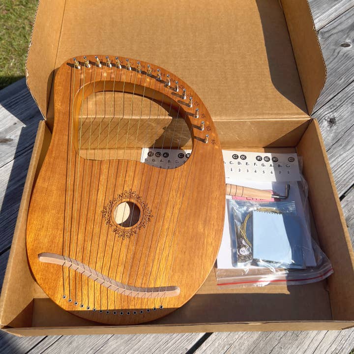 Gypsy Soul - Wholesale Musical Instrument - 16 Strings Lyre Harp With Box - 1 Pcs