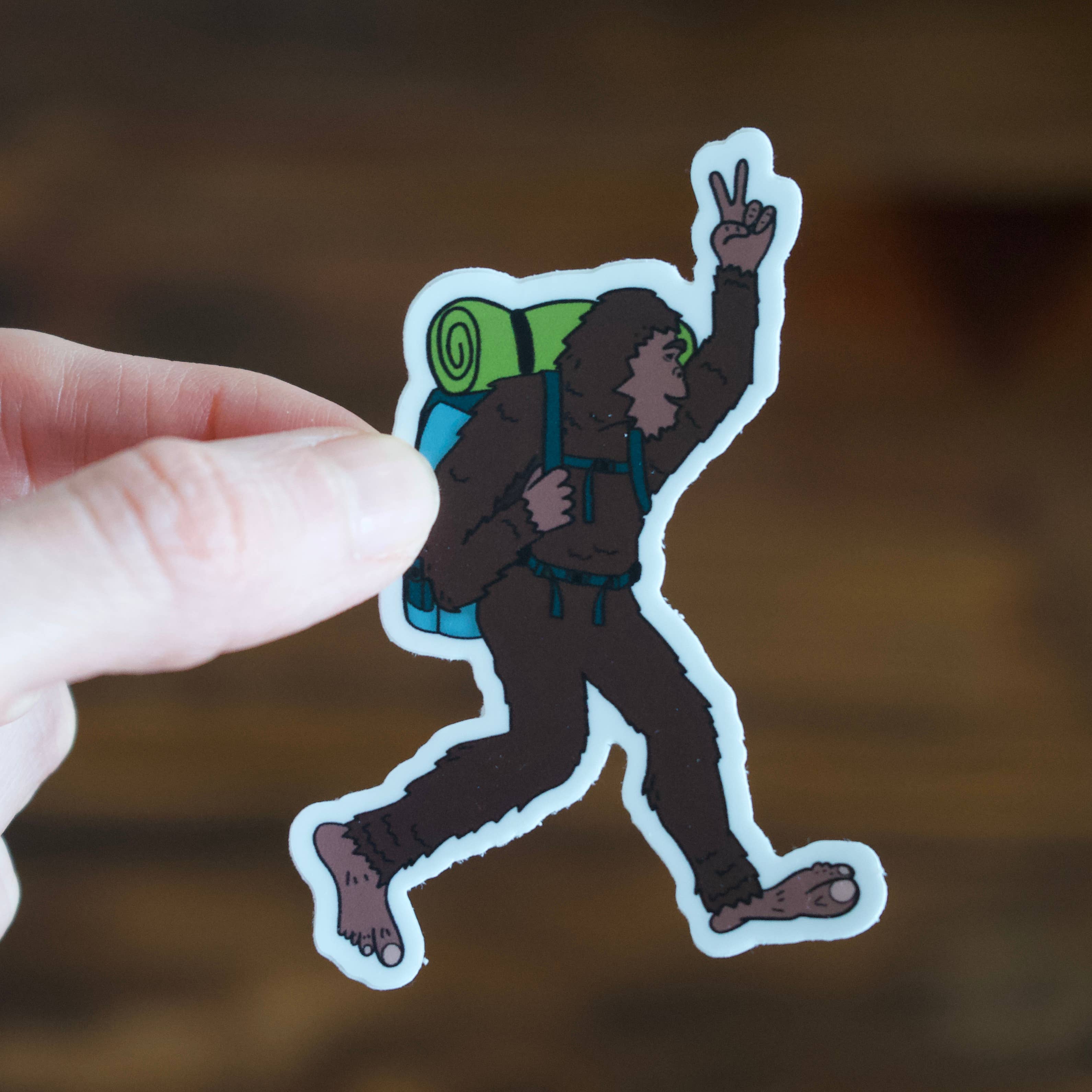 Jones Sticker Co - Wholesale Sticker - BigFoot Hiker Sticker1