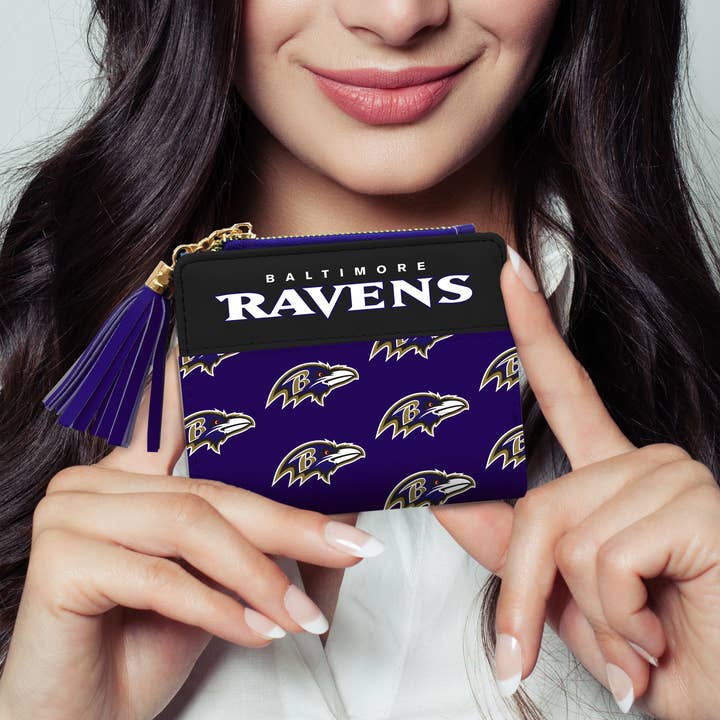 Little Earth Productions - Vente Portefeuille – femme - Mini-portefeuille de rangement NFL Baltimore Ravens3