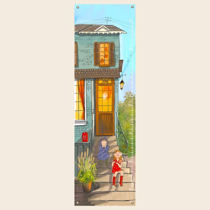 Tabella della crescita della tela delle scale della città su tela di belle arti per la vendita all'ingrosso da parte di Dera Design