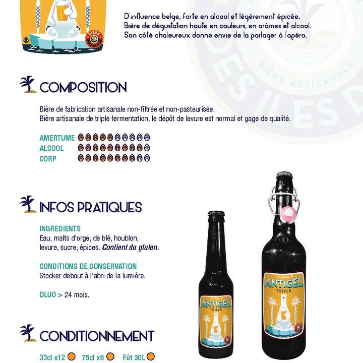 LA BIERE DES ILES D'OR - Wholesale Beer - Triple antifreeze 75cl1