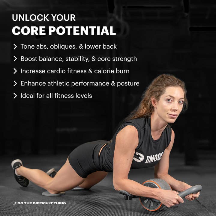 Gray Ab Roller Wheel With Elbow Support for wholesale on Faire1