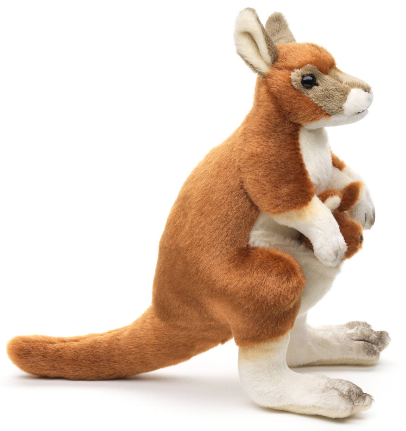 Uni Toys - Wholesale Stuffed/Plush Toy - Kids & Baby - Kangaroo with Baby - 23 cm (Height) - Cuddle/Plush Toy1