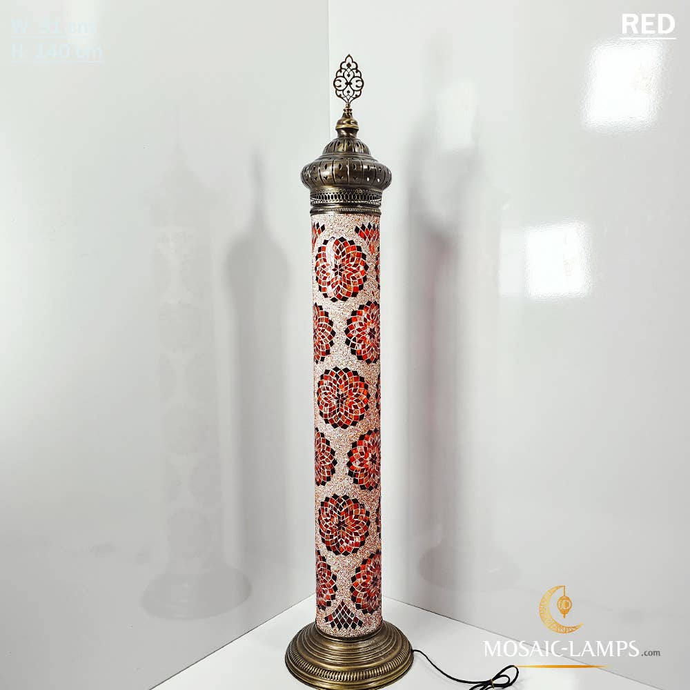Mosaic Lamps - Wholesale Floor Lamp - W 15cm Cylinder Mosaic Floor Lamp, Turkish, Moroccan Authent18