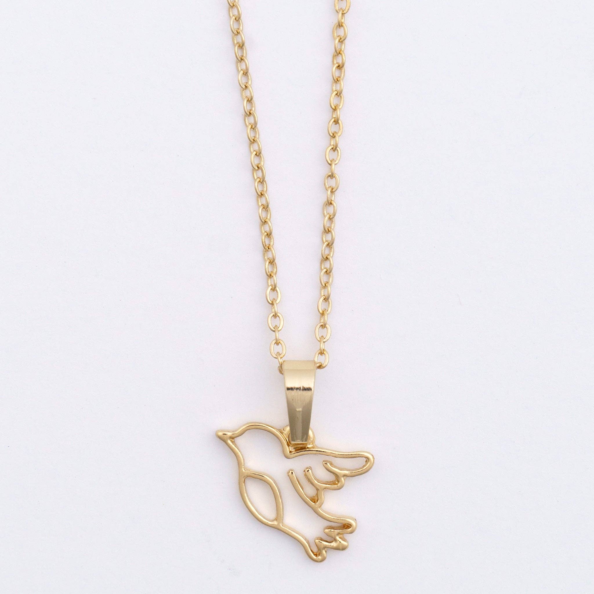 Howard's - Wholesale Pendant/Charm Necklace - Dainty Bird 16" Gold Pendant Charm Necklace0
