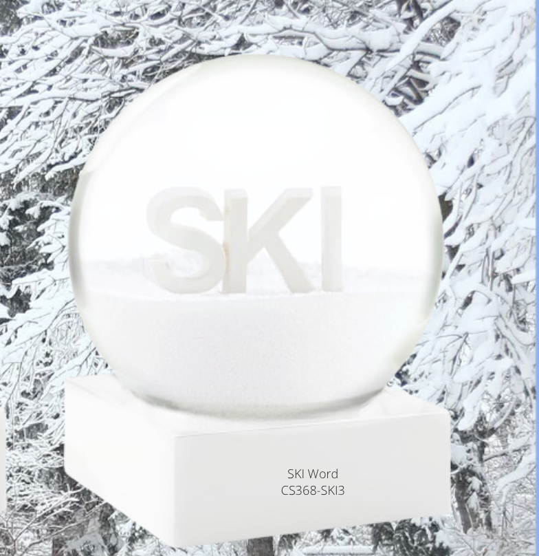 CoolSnowGlobes - Wholesale Snow Globe - SKI Word Snow Globe 2