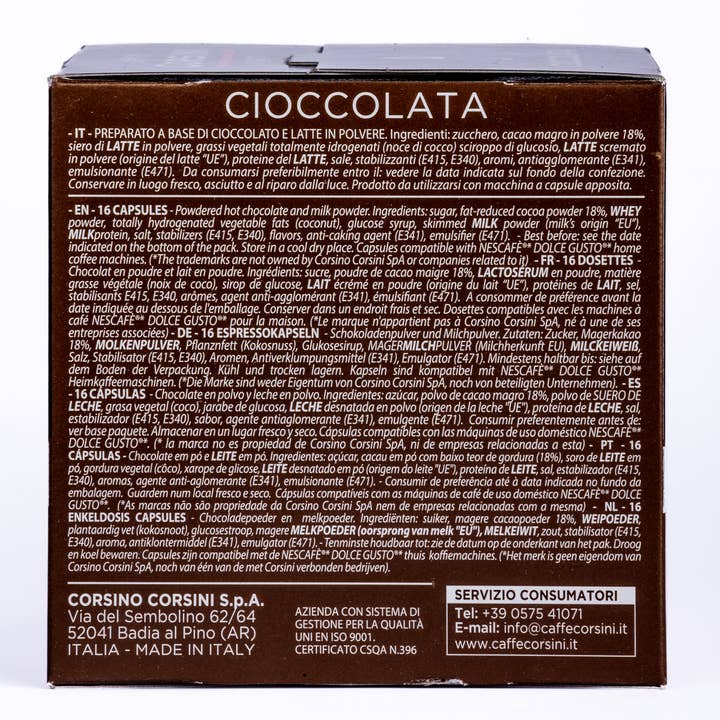 Caffè Corsini - Wholesale Coffee Pods - 16 Dolce Gusto® compatible capsules | CHOCOLATE3