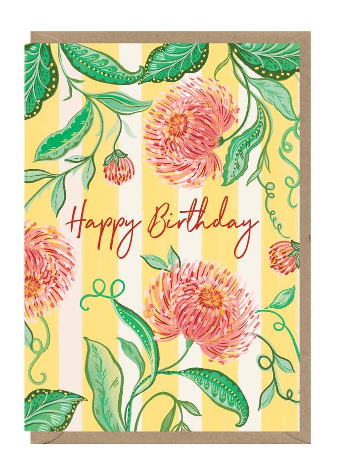 HON44 Blumen-Geburtstagskarte für den Großhandel von Earlybird Designs