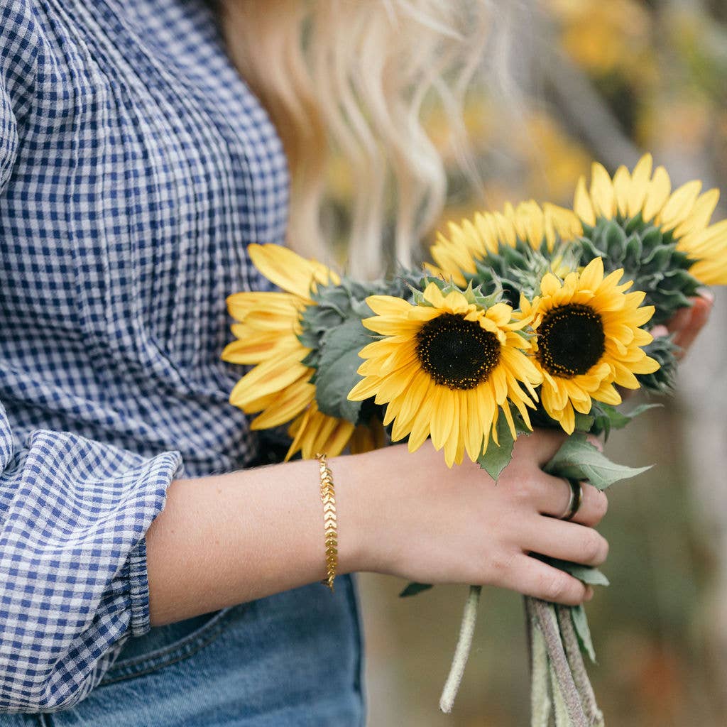 Steel & Clover – Engroshandel Armbånd med led og kæde – Prairie hvede armbånd1