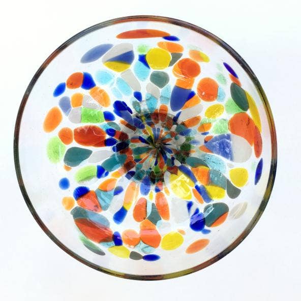 MexHandcraft - Vente Verres à cocktail/alcool - Grands verres à margarita Mexican Clear & Confetti de 14 oz1