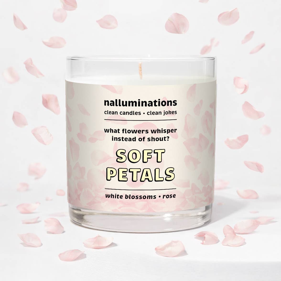 Nalluminations® - Clean Candles, Clean Jokes - Wholesale Jar/Filled Candle - White Blossoms & Rose Candle | Clean Candles, Clean Jokes1