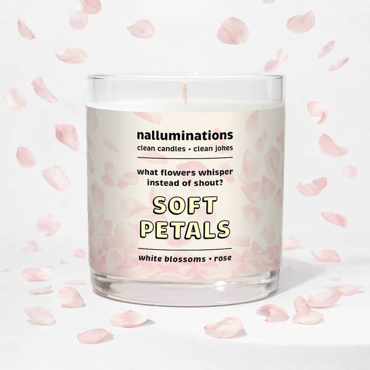 Nalluminations® - Clean Candles, Clean Jokes - Wholesale Jar/Filled Candle - White Blossoms & Rose Candle | Clean Candles, Clean Jokes1