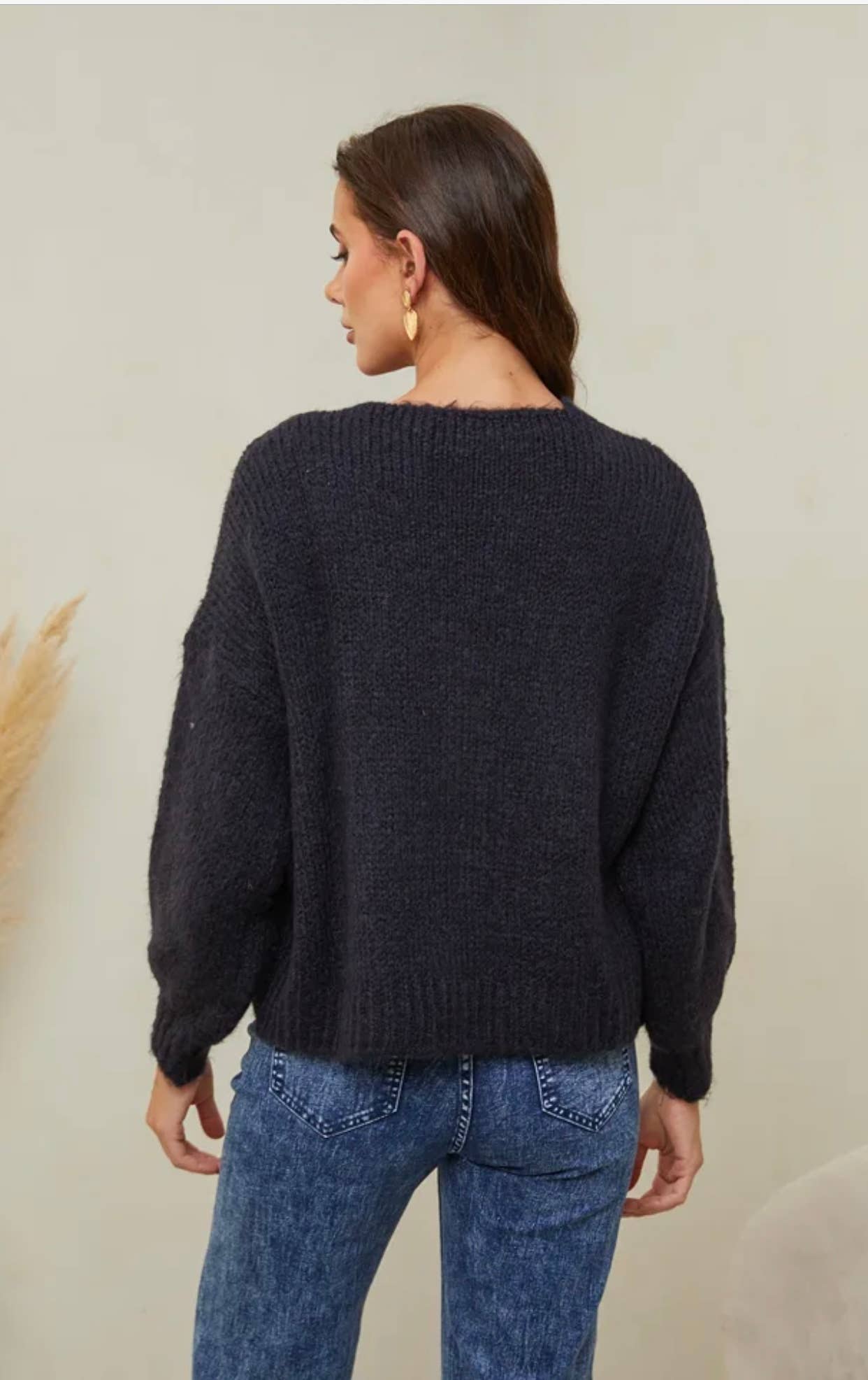 LÉA & LUC - Vente Cardigan – femme - Gilet cardigan col en V et motif fleur REF. 3077928