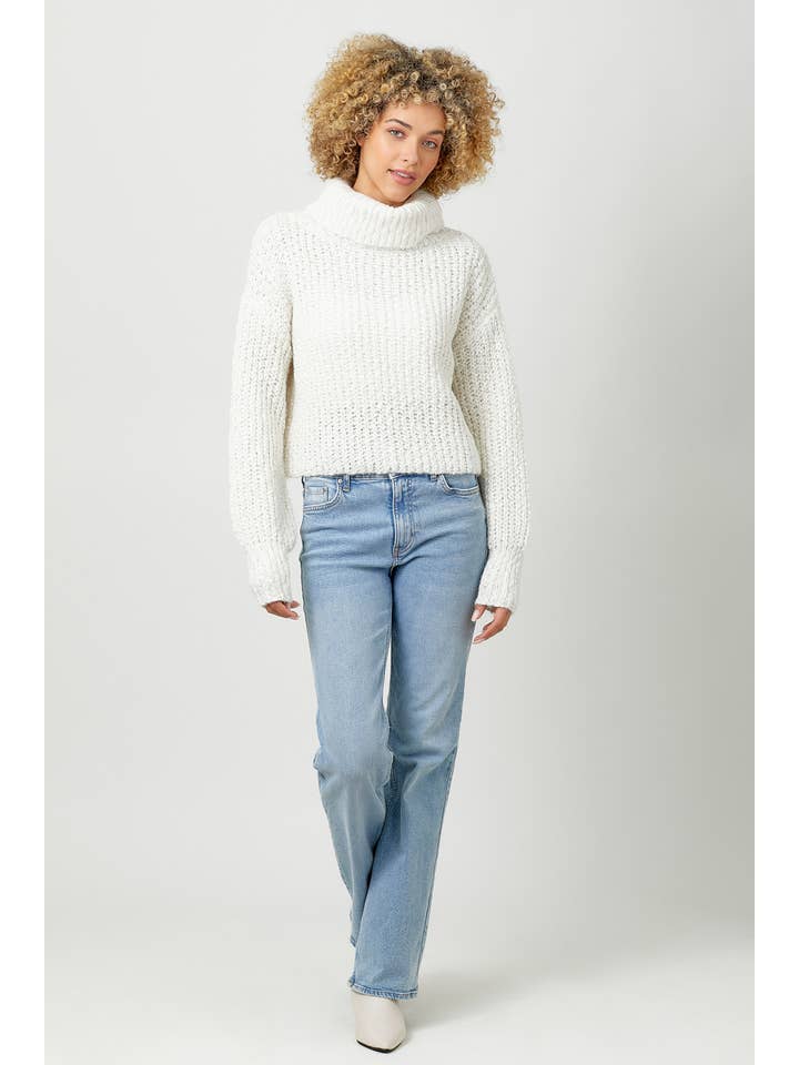 Mystree - Wholesale Knit Sweater - Women's - 60795 Turtle Neck Cropped Sweater
