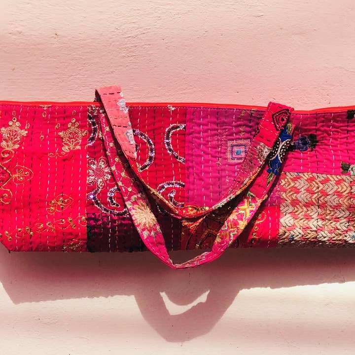 Yogi Tote Pink for wholesale by The sattva collection
