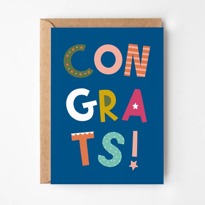 Congrats Greetings Card for wholesale by Happy Street