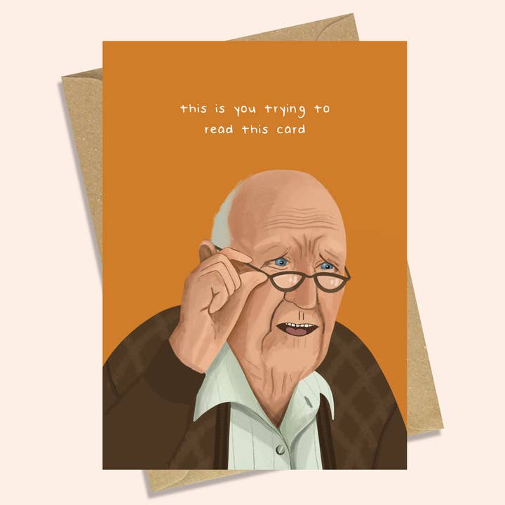 FETCH YOUR GLASSES - FUNNY BIRTHDAY CARD for wholesale by AbiGoLucky