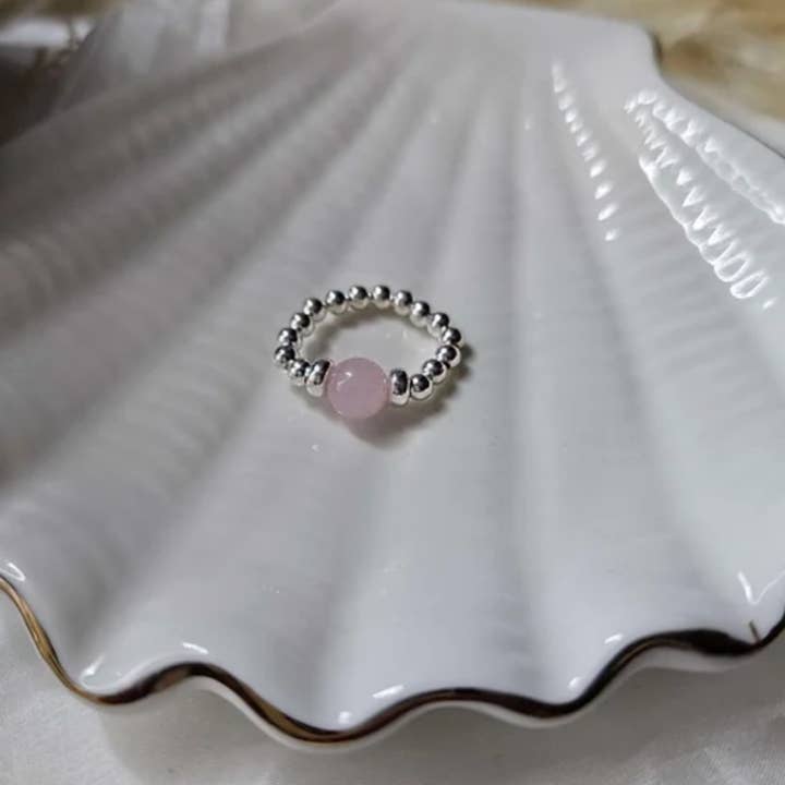 Rose Quartz ring for wholesale by Neave Jewellery