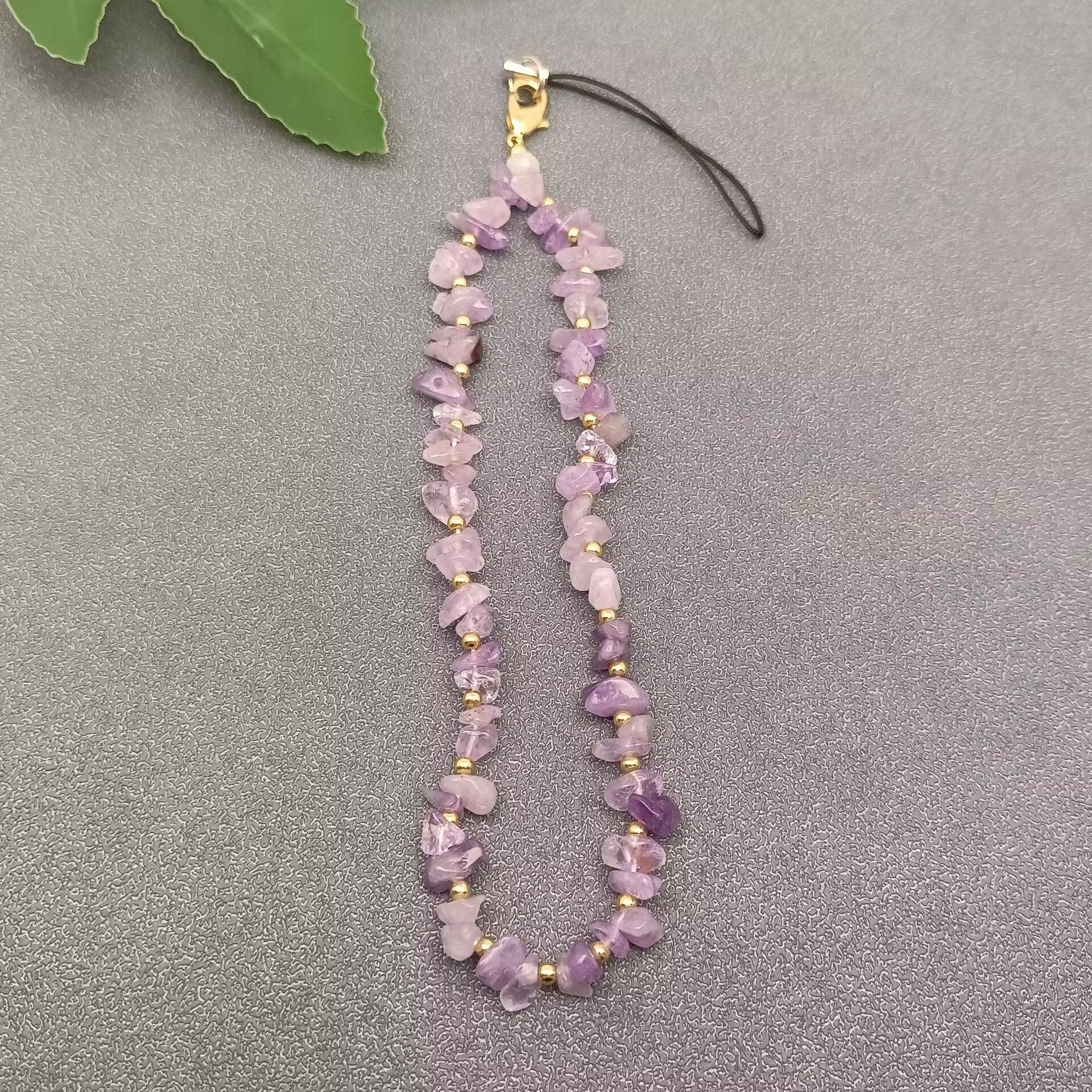 Mio Queena - Wholesale Phonecase Strap - Stone & Crystal & Pearl Beaded Phonecase Strap Lanyard - CS15