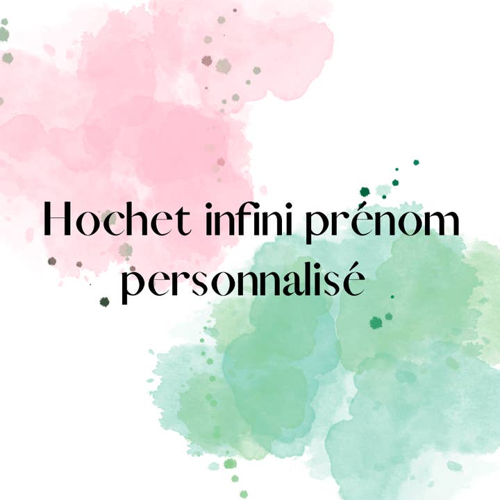 Hochet infini avec prénom for wholesale by Création cocolyly inc.