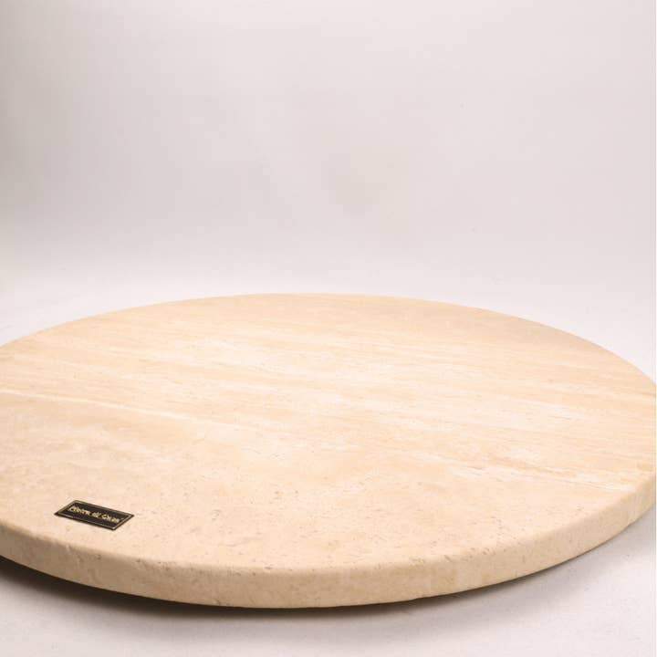 PIETRA DI CASA - Wholesale Serving Tray - MILO Travertine Rotating Plate Ø50CM1