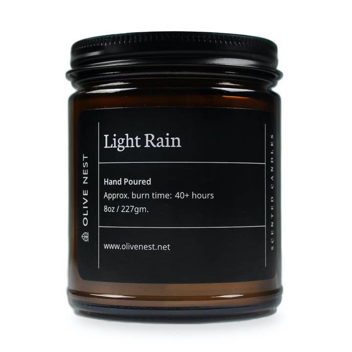 *Best Seller* Light Rain Soy Blend Wood Wick Candle for wholesale by OLIVE NEST