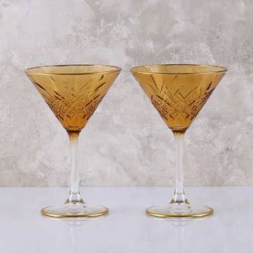 Verres à Martini en cristal - Ambre pour la vente par Simple Fine Food