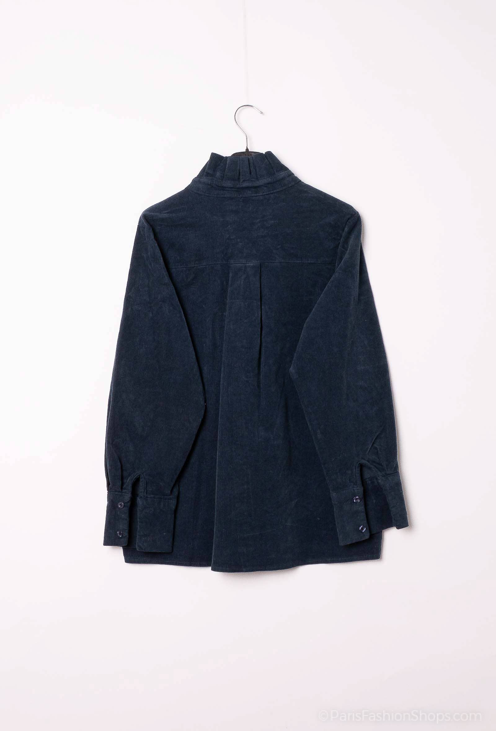 Pépouz' Paris - Wholesale Button Down Shirt - Women's - Corduroy shirt with ruffled collar PC255220