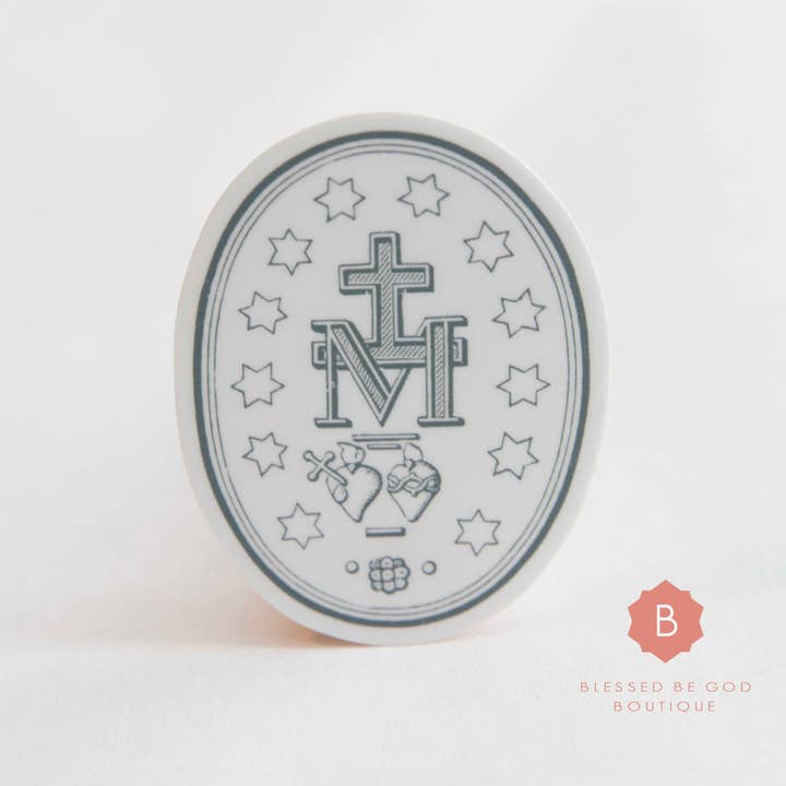 Blessed Be God Boutique - Wholesale Sticker - Miraculous Medal Sticker, Catholic Vinyl Sticker1