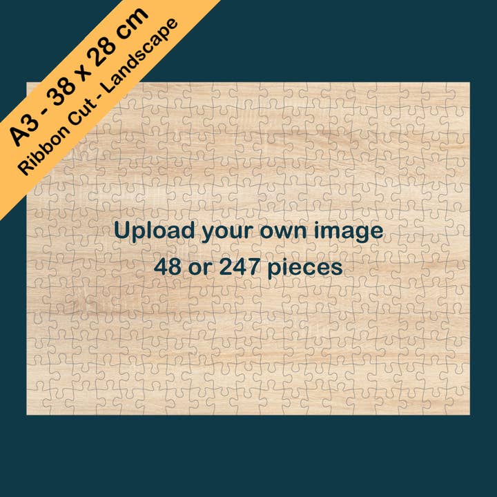 Bespoke A4 Ribbon Cut - Landscape for wholesale by Anthology Puzzles