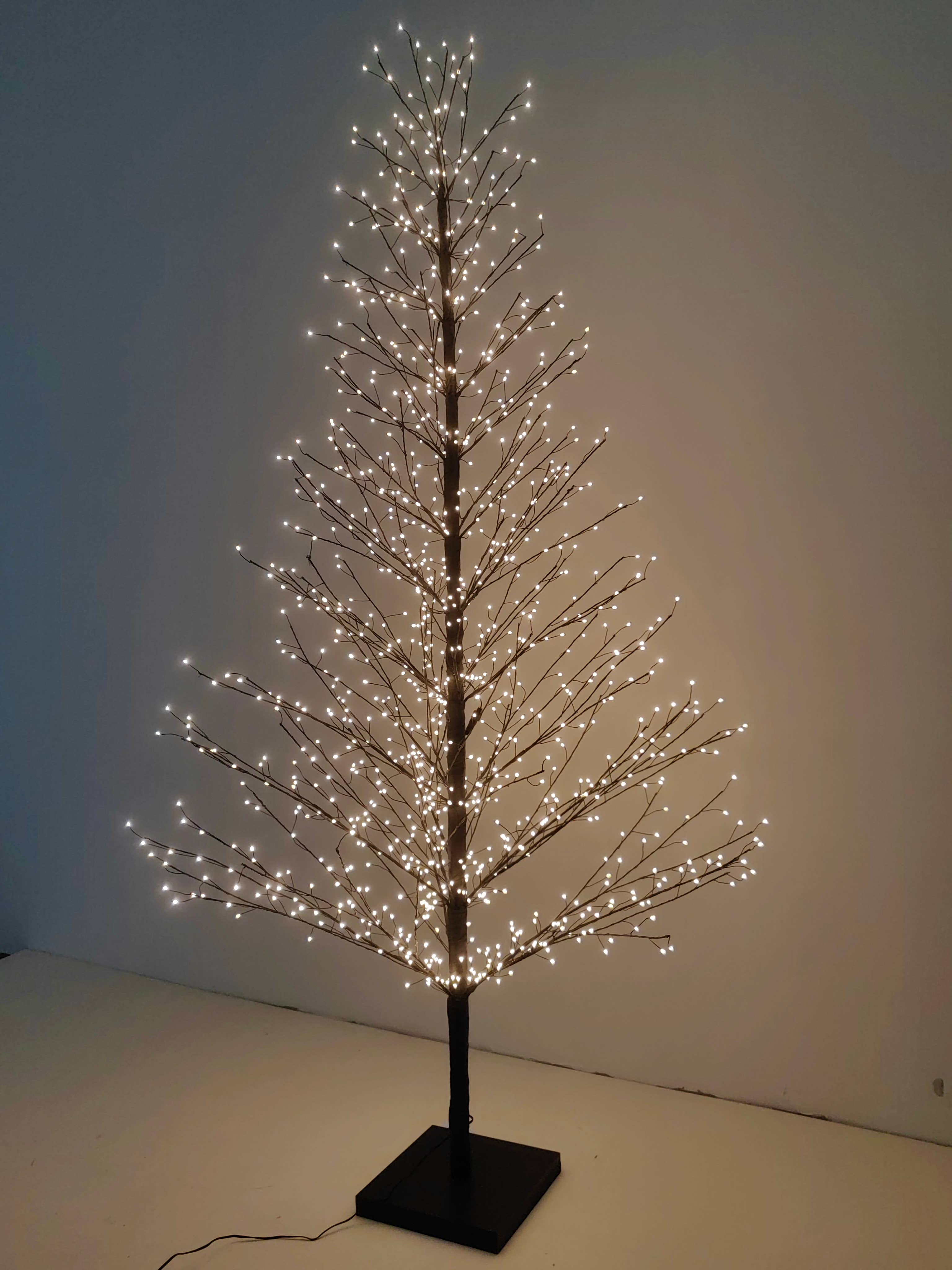 Hi-Line Gift Ltd. - Wholesale Christmas Decoration - 70in Black Birch Tree with 1099 LED Lights Indoor Use Only2