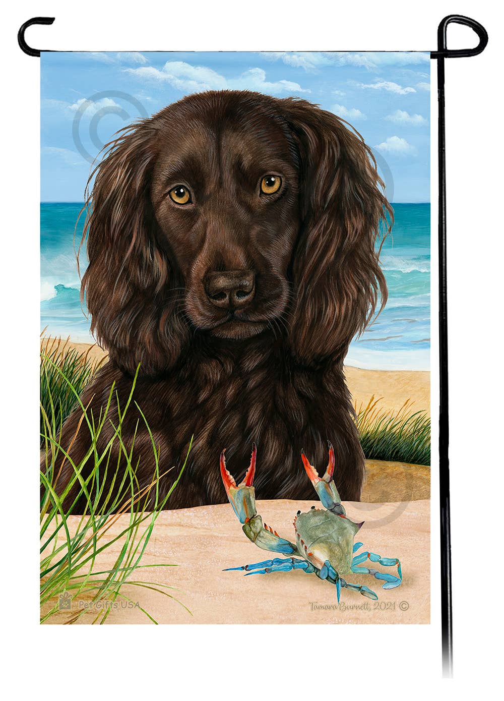 Pet Gifts USA, LLC – wholesale Flagga – Boykin Spaniel Brun Sommar Strand Trädgård Flagga0