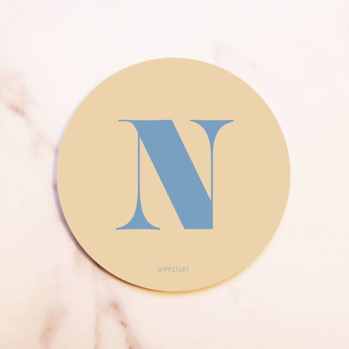 Hippstory - Wholesale Coasters - White Puzzle Coaster - Letter N1