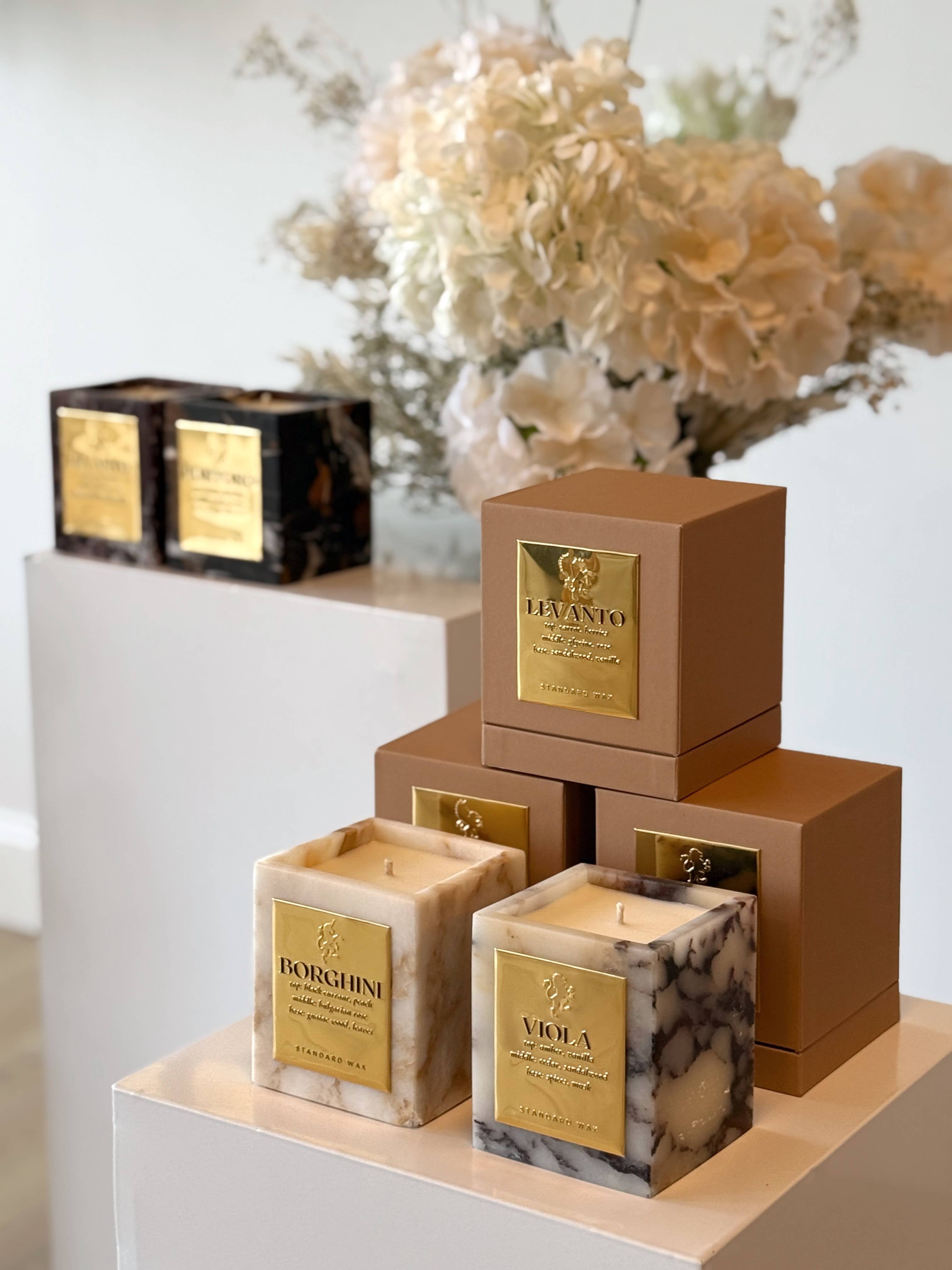 Standard Wax - Wholesale Jar/Filled Candle - MARBLE COLLECTION CANDLES2